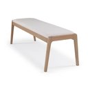 Ver imagem 2 de Banco Suez Etrutura Madeira Estofado Cor Cru Calandro 142cm - 67751