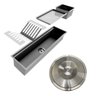 Kit Lixeira 5L Calha Canal Organizador Escorredor Inox AJL KIT LIXEIRA 5L + ESCORREDOR CALHA 77,5CM - 4