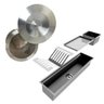 Kit Lixeira 5L Calha Canal Organizador Escorredor Inox AJL KIT LIXEIRA 5L + ESCORREDOR CALHA 77,5CM - 2
