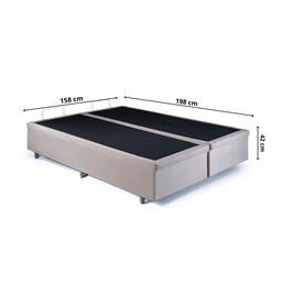 Cama Box Baú Queen 158x198x42cm Suede com Pistão a Gás - 2 Cama Box Baú Queen 158x198x42cm Suede com Pistão a Gás - 2