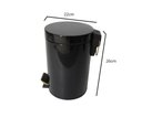 Ver imagem 2 de Lixeira Dourada e Preta Aço Inox Banheiro Pedal 3L Fineza