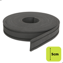 Ver imagem 2 de Eva Flexível 5cm Largura Rodapé Roda Meio 5 Mts 5c2- Cinza