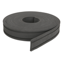 Ver imagem 1 de Eva Flexível 5cm Largura Rodapé Roda Meio 5 Mts 5c2- Cinza