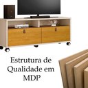 Ver imagem 4 de Rack Bancada para Tv de até 55 2 Gavetas Paris Off White/naturale