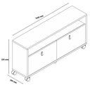 Ver imagem 3 de Rack Bancada para Tv de até 55 2 Gavetas Paris Off White/naturale