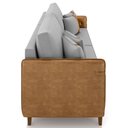 Ver imagem 7 de Sofá 3 Lugares Sala de Estar Living 252cm Asbury K01 Veludo Cinza Claro Couríssimo Camel - Lyam Deco
