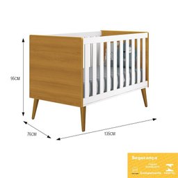 Jogo de Quarto Infantil Theo Cômoda 6 Gavetas e Berço Branco/Savana com Pés Amadeirado - Reller M - 4 Jogo de Quarto Infantil Theo Cômoda 6 Gavetas e Berço Branco/Savana com Pés Amadeirado - Reller M - 4