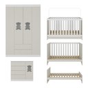Ver mais imagens de Quarto de Bebê Completo com Berço Americano 3 em 1 Colchão Teddy Multimóveis Mp4660 Branco/off