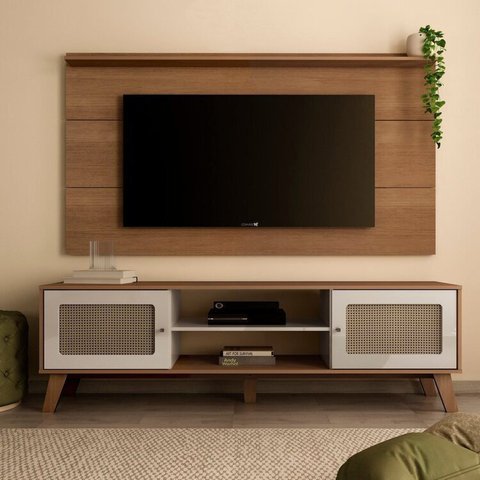 Rack com Painel com Suporte para TV até 60 Polegadas 153CMX180CM