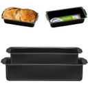Ver imagem 1 de Kit Forma Assadeira de Pão Retangular 02 Peças Antiaderentes 900ml e 2l