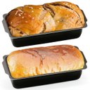 Ver mais imagens de Kit Forma Assadeira de Pão Retangular 02 Peças Antiaderentes 900ml e 2l