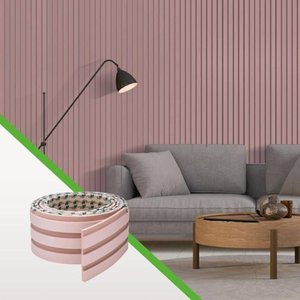 Painel Ripado Autocolante Rosa 10cm X 10 Metros Play