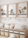 Ver imagem 1 de Kit 3 Quadros Decorativos Infantil Animais Safari No8