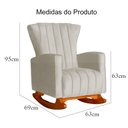 Ver imagem 5 de Kit Poltrona Amamentação Balanço + Puff Suede Bege - Belliv Decor