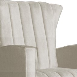 Kit Poltrona Amamentação Balanço + Puff Suede Bege - Belliv Decor - 4