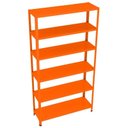Ver imagem 1 de Estante Armário de Aço 6 Bandejas 90cm Laranja Suporta 180kg