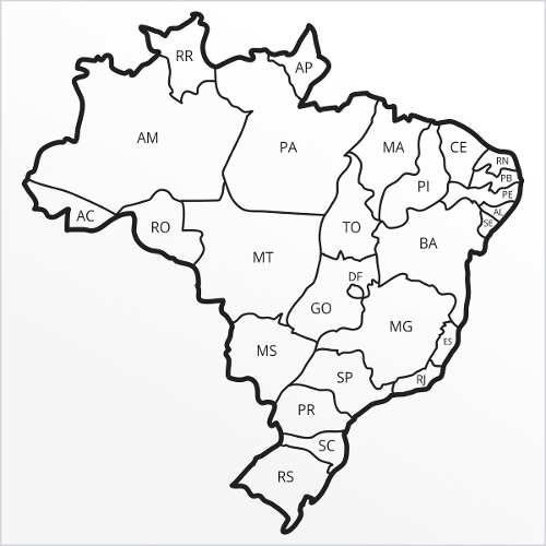 Mapa do Brasil com Moldura - ML - 4