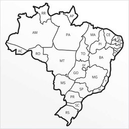 Mapa do Brasil com Moldura - ML - 4