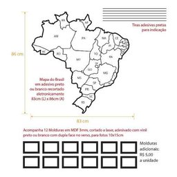 Mapa do Brasil com Moldura - ML - 2