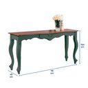 Ver imagem 5 de Aparador de Sala 116cm com Pés Luis XV e 1 Gaveta 70810 Linz Móveis - Verde Musgo/Imbuia