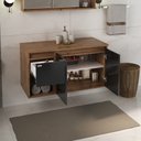 Ver imagem 2 de Balcão Armário para Banheiro Apollo 90 Suspenso - Fabribam Gabinetes
