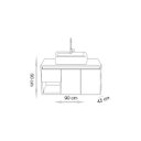 Ver imagem 3 de Balcão Armário para Banheiro Apollo 90 Suspenso - Fabribam Gabinetes