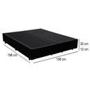Ver imagem 3 de Cama Box Queen Bipartido Sintético Mega Cama Preto