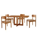 Ver imagem 2 de Conjunto de Mesa de Jantar Vitoria Tampo Laminado 120cm Barril 4 Cadeiras Bellini