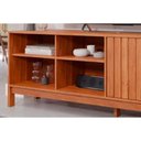 Ver imagem 3 de Rack Bancada P/ Tv até 60 Pol Holanda 1.8 Ripado C/ 2 Porta e 4 Nichos 185cm Off White/cinamomo -