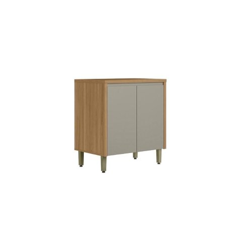 Balcão Cozinha Linea Allure 1 Porta 1GAV 80cm Jequitiba/Gris