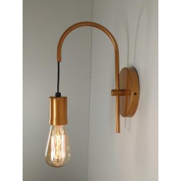 Kit 2 Arandelas Abajur Luminária Parede Quarto Cama Dourado - 4