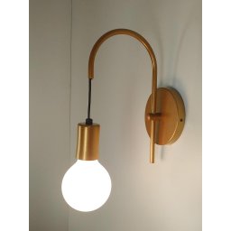 Kit 2 Arandelas Abajur Luminária Parede Quarto Cama Dourado - 2