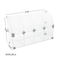 Baleiro Branco de Vidro Raio - 0,50 X 0,30 X 0,15m - 5