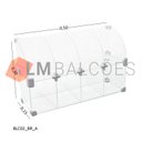 Ver imagem 2 de Baleiro Branco de Vidro Raio - 0,50 X 0,30 X 0,15m