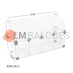 Baleiro Branco de Vidro Raio - 0,50 X 0,30 X 0,15m - 2