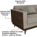 Ver imagem 6 de Sofa Cama 2 Lugares 203 Cm Esther Veludo Corino Marrom Whisk Milani Store