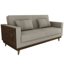 Ver imagem 1 de Sofa Cama 2 Lugares 203 Cm Esther Veludo Corino Marrom Whisk Milani Store