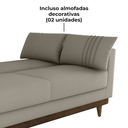 Ver imagem 7 de Sofa Cama 2 Lugares 203 Cm Esther Veludo Corino Marrom Whisk Milani Store