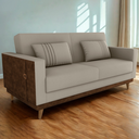 Ver imagem 2 de Sofa Cama 2 Lugares 203 Cm Esther Veludo Corino Marrom Whisk Milani Store