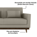 Ver imagem 5 de Sofa Cama 2 Lugares 203 Cm Esther Veludo Corino Marrom Whisk Milani Store