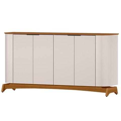 Aparador Buffet para Sala de Jantar 160cm Verbena N01 Off White Ypê - Lyam Decor