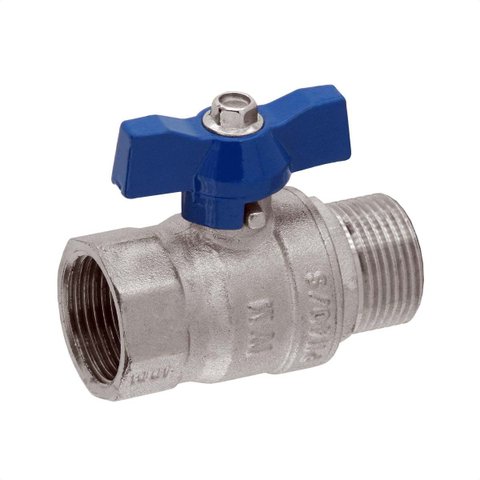 Válvula Esfera 1/4 Passagem Plena Macho X Fêmea Latão Forjado Borboleta Industrial Pn40 Ivm Italy