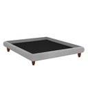 Ver imagem 1 de Cama Casal Japonesa Haru com Pés em Madeira Estrutura Reforçada Cinza Clarinho Sallar Home