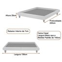 Ver imagem 3 de Cama Casal Japonesa Haru com Pés em Madeira Estrutura Reforçada Cinza Clarinho Sallar Home