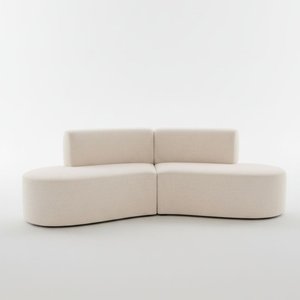 Sofá Orgânico Módulo Curvo Savana Boucle Bege - Montanari's Decor