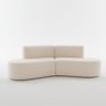 Sofá Orgânico Módulo Curvo Savana Boucle Bege - Montanari's Decor - 1