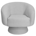 Ver imagem 2 de Poltrona Decorativa Liz Giratória Bouclé Cinza Claro - Nexta Casa