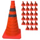 Ver imagem 3 de Cone Retratil Sinalizaçao Kit 23 Uni Portatil Obra Trafego Baliza Aviso Alerta Segurança Estrada Rua