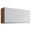 Ver imagem 1 de Armário de Cozinha Aéreo Andréia 120cm Amêndoa/Branco - AJL Móveis