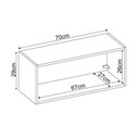 Ver imagem 3 de Armário Aéreo Cozinha Modulado Firenze 1 Porta 70cm Avena/Grafito - Demóbile